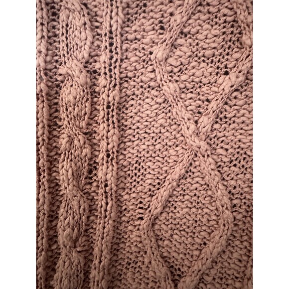 Evy's Tree Elevated Hoodie Cardigan Pink Women’s L Tunic Hooded Mixed Media EUC - Picture 5 of 8